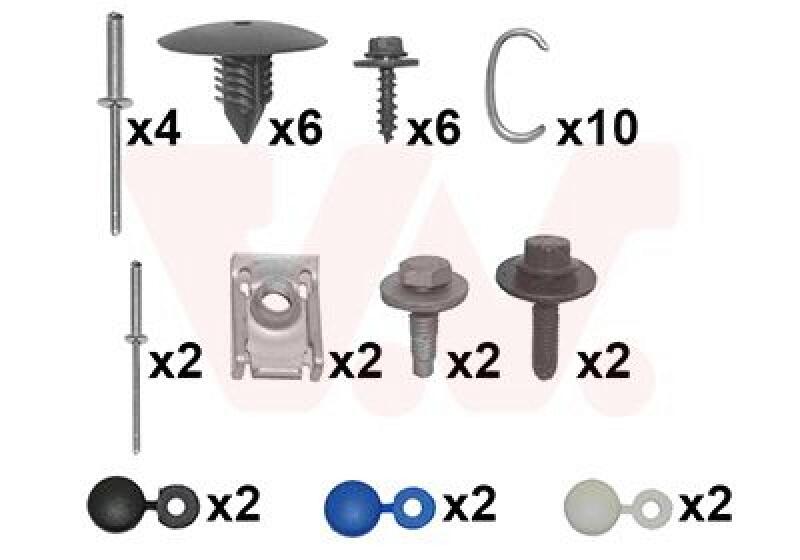 VAN WEZEL Mounting Kit, bumper