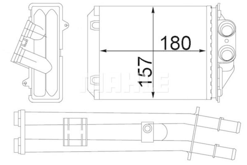 MAHLE W&auml;rmetauscher, Innenraumheizung AH 213 000S