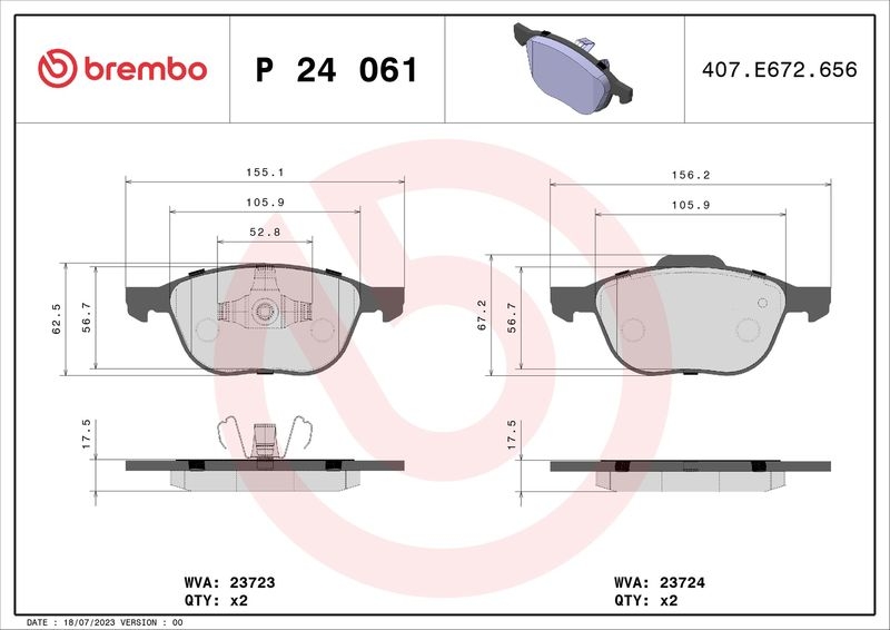 Brembo XTRA LINE Bremsscheiben gelocht + Brembo Bremsbeläge