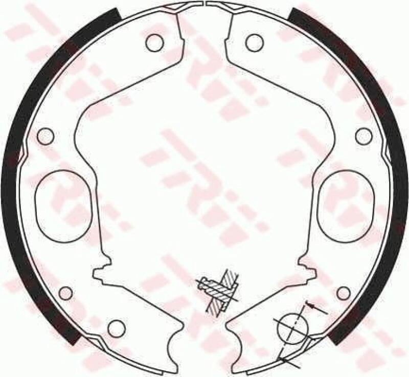 TRW Brake Shoe Set, parking brake