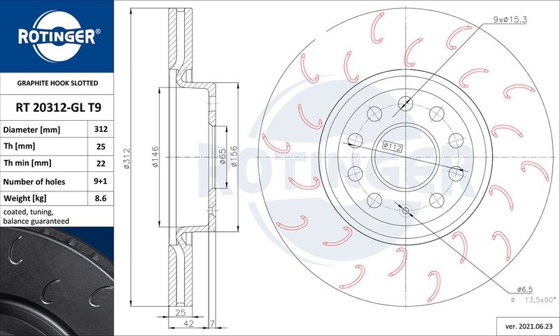 2x ROTINGER Bremsscheibe