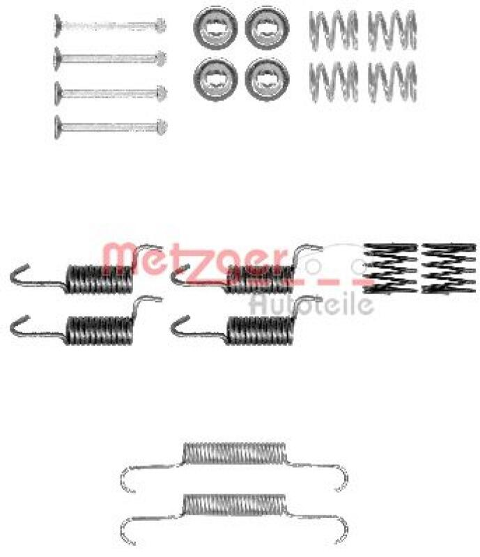 METZGER Accessory Kit, parking brake shoes