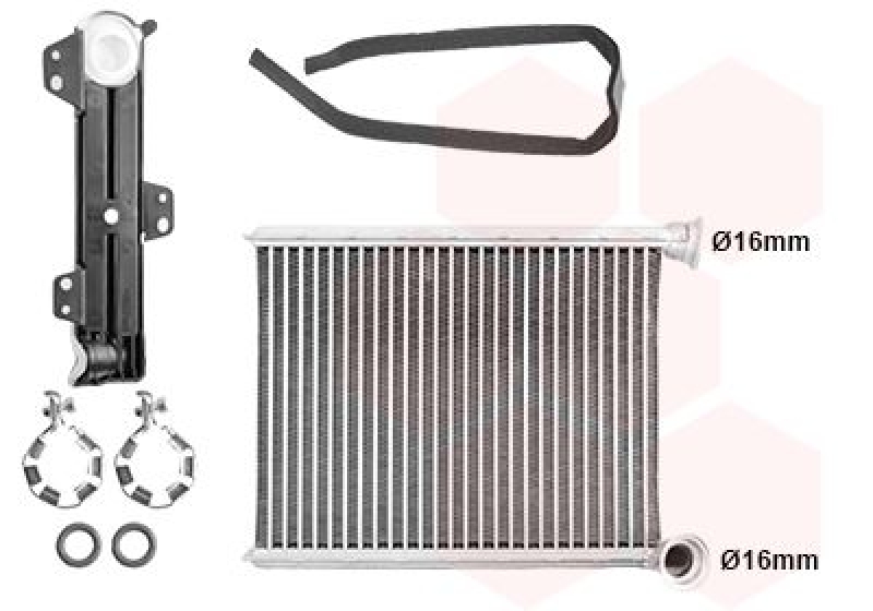 VAN WEZEL Heat Exchanger, interior heating *** IR PLUS ***