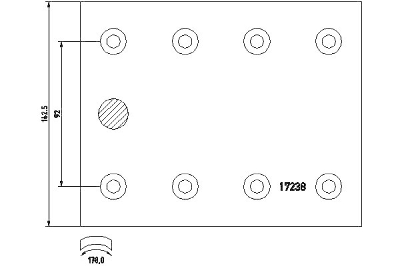 TEXTAR Brake Lining Kit, drum brake