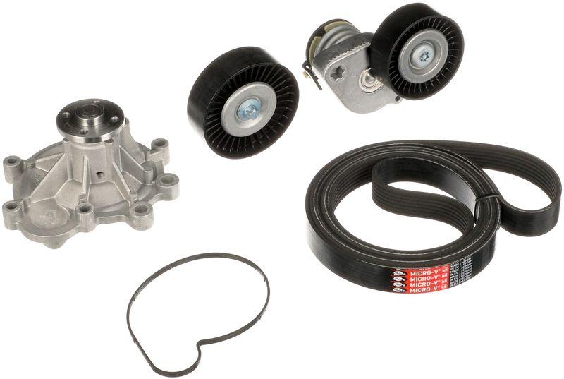 GATES Water Pump + V-Ribbed Belt Set Micro-V® Kit