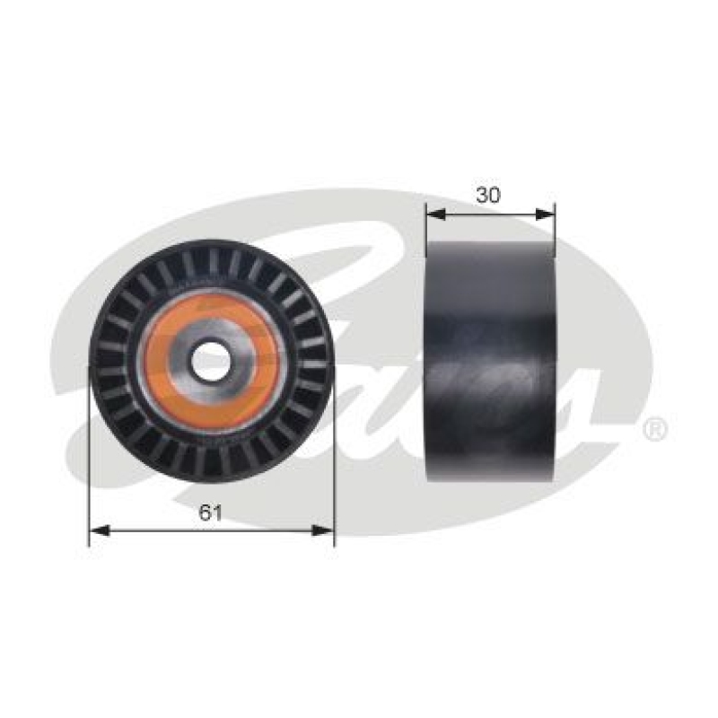 GATES Deflection/Guide Pulley, timing belt PowerGrip®
