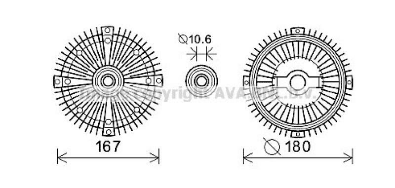 AVA QUALITY COOLING Clutch, radiator fan