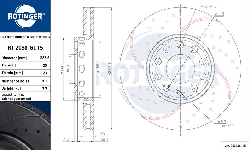 2x ROTINGER Bremsscheibe