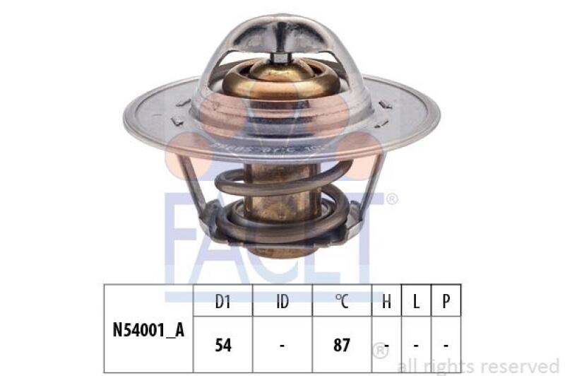 FACET Thermostat für Kühlmittel / Kühlerthermostat Made in Italy - OE Equivalent