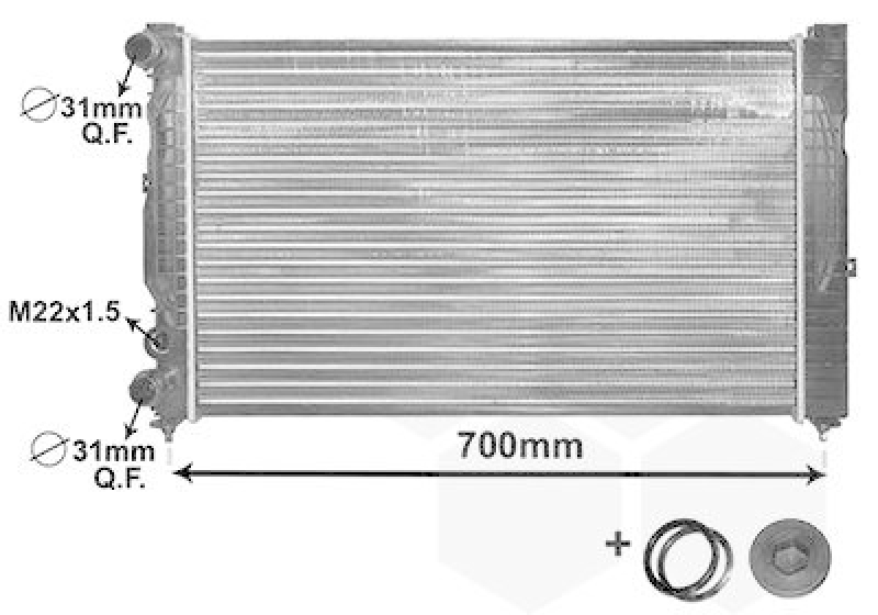 Radiator, engine cooling