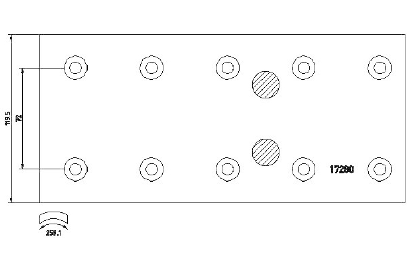 TEXTAR Brake Lining Kit, drum brake