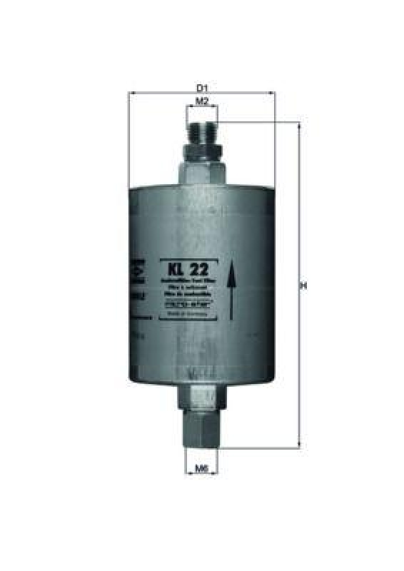 MAHLE Kraftstofffilter KL 22