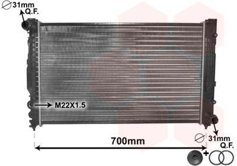 VAN WEZEL Radiator, engine cooling *** IR PLUS ***