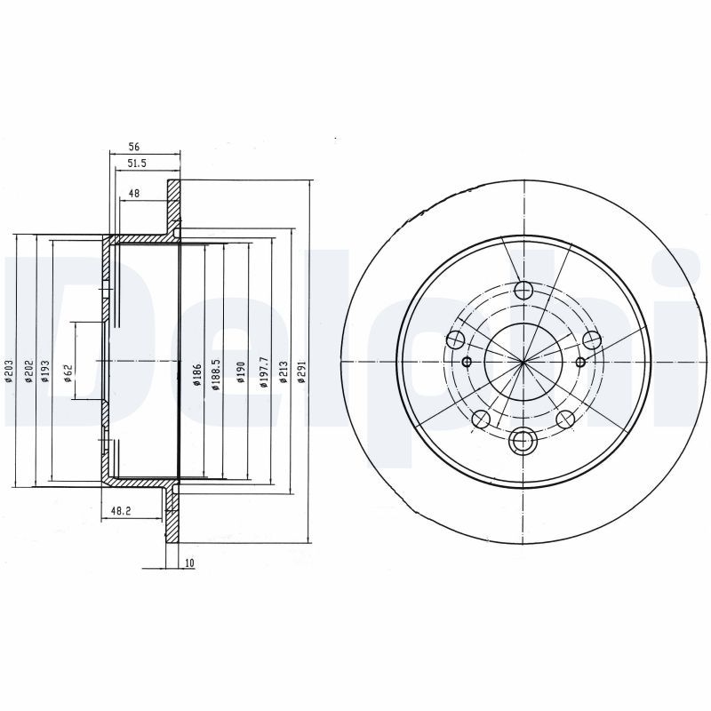 2x DELPHI Bremsscheibe