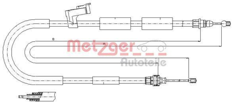 METZGER Seilzug, Feststellbremse 170685