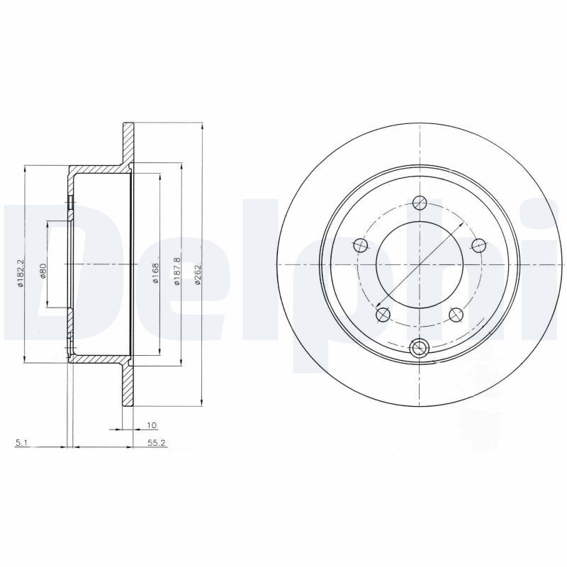 2x DELPHI Bremsscheibe