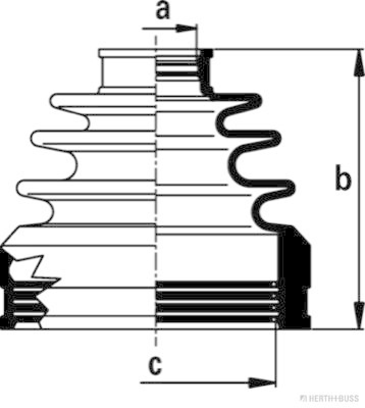HERTH+BUSS JAKOPARTS Faltenbalgsatz, Antriebswelle