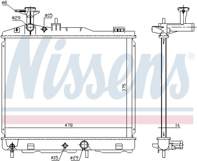 NISSENS Radiator, engine cooling