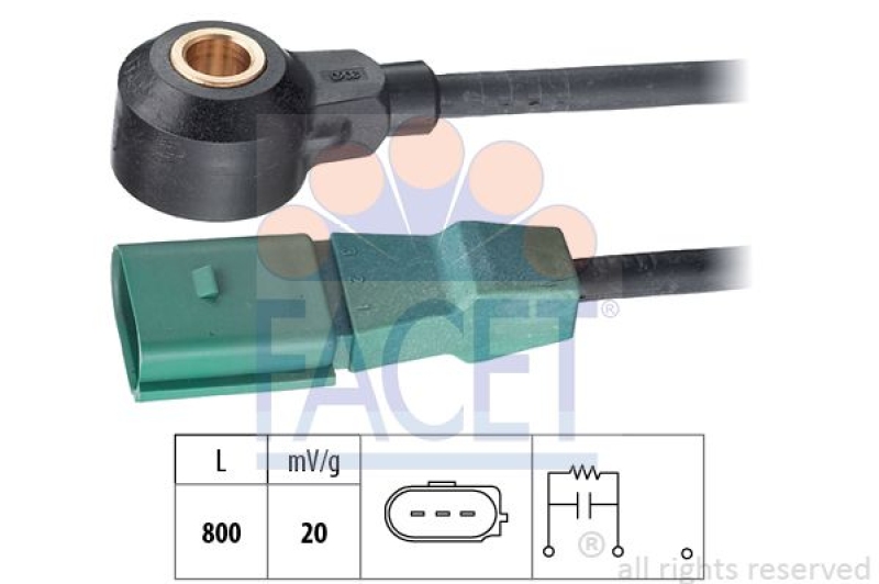 FACET Knock Sensor Made in Italy - OE Equivalent