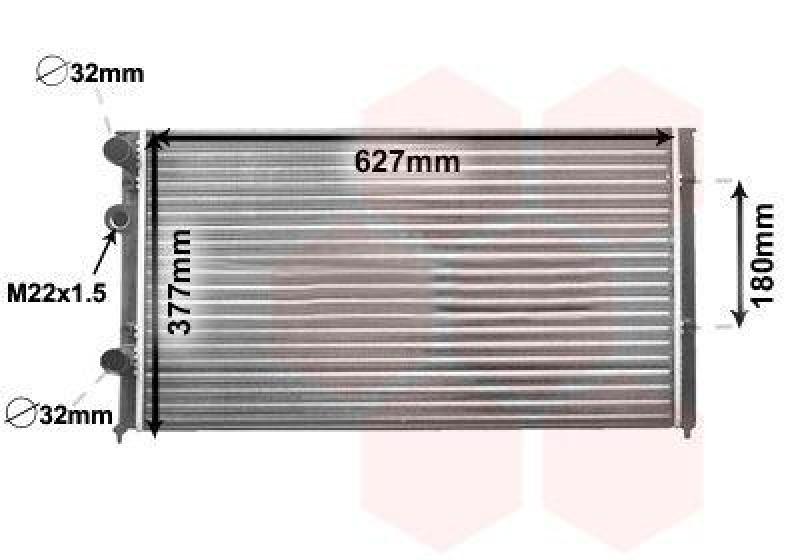VAN WEZEL Radiator, engine cooling