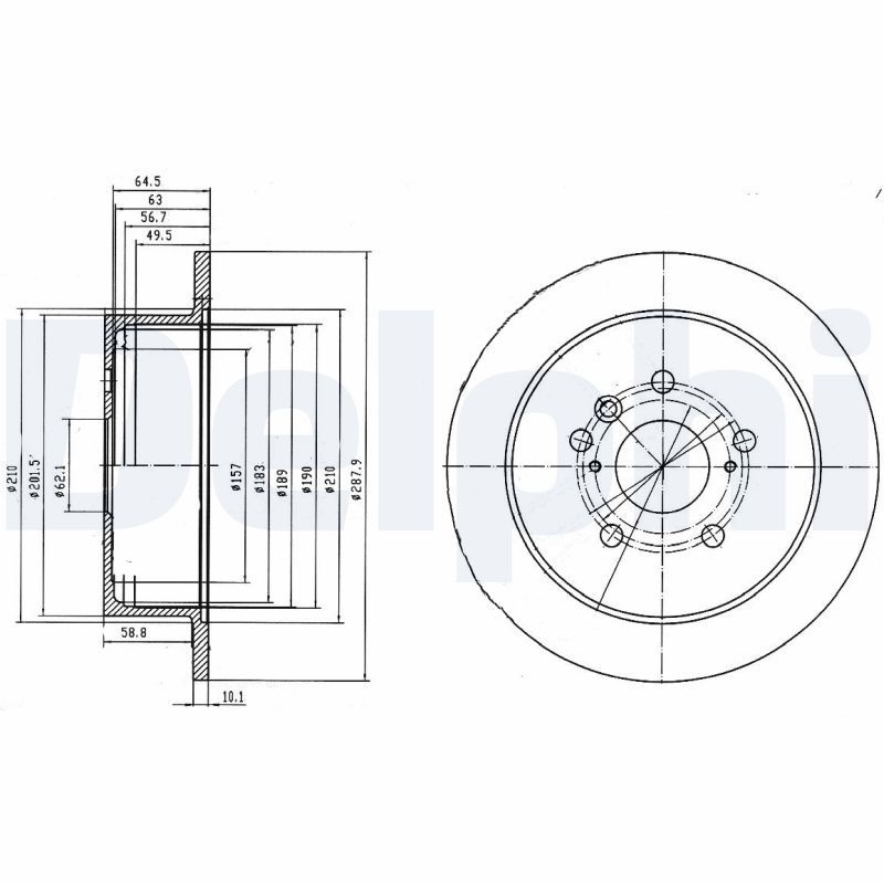 2x DELPHI Bremsscheibe