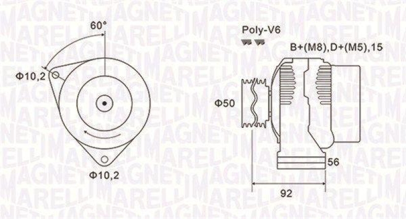 MAGNETI MARELLI Generator 63731491010