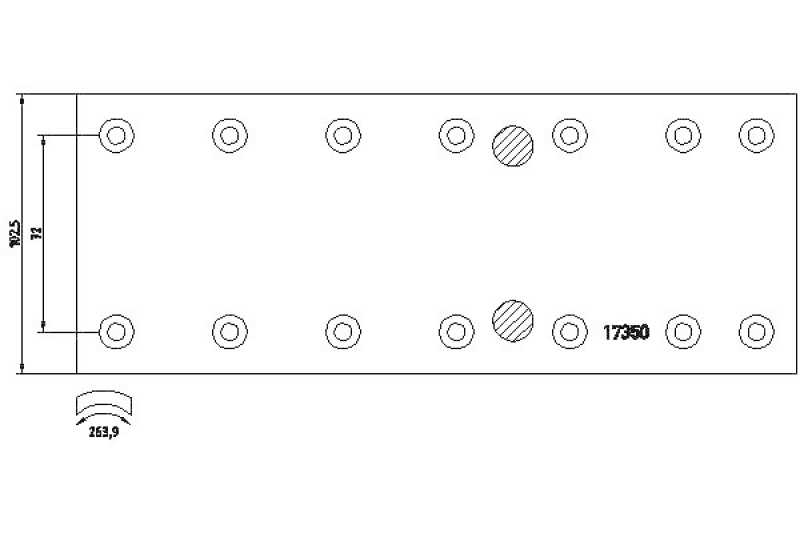 TEXTAR Brake Lining Kit, drum brake