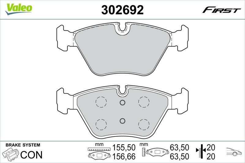 VALEO Bremsbelagsatz, Scheibenbremse ESSENTIAL 302692