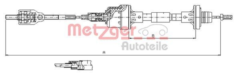 METZGER Cable Pull, clutch control