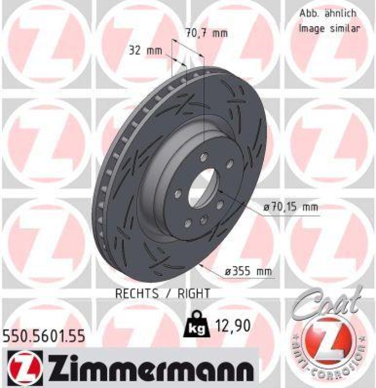 2x ZIMMERMANN Bremsscheibe BLACK Z