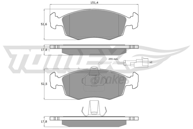 TOMEX Brakes Bremsbelagsatz, Scheibenbremse