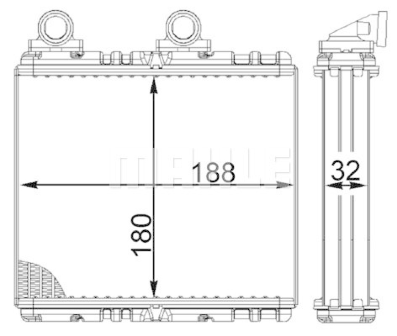 MAHLE Wärmetauscher, Innenraumheizung BEHR