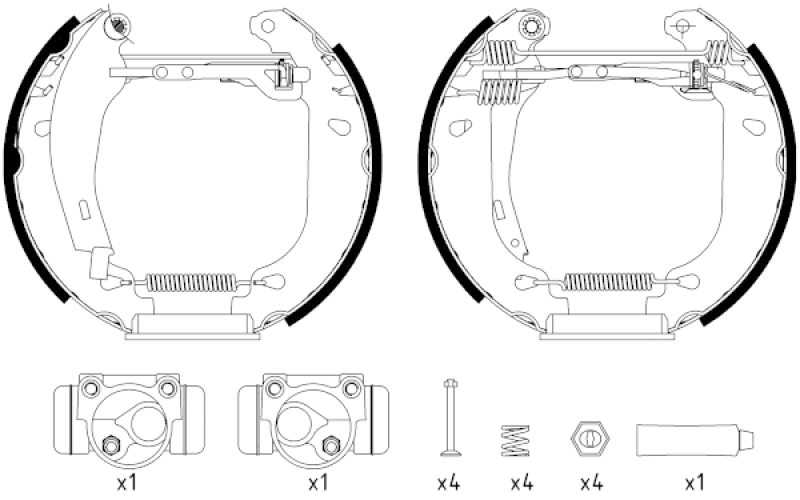 HELLA Bremsbackensatz Shoe Kit Pro