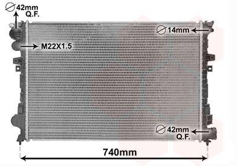 VAN WEZEL Radiator, engine cooling