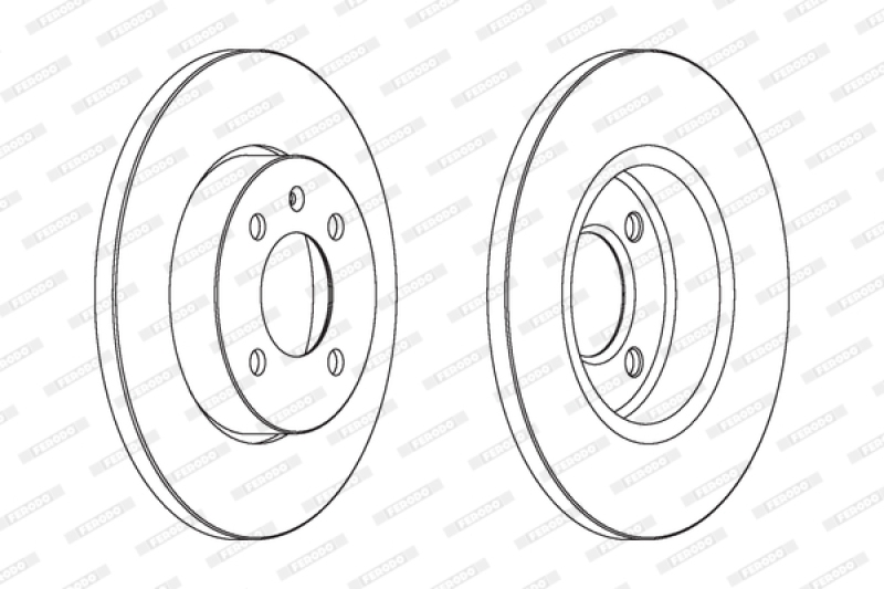 2x FERODO Bremsscheibe PREMIER Coat+ disc