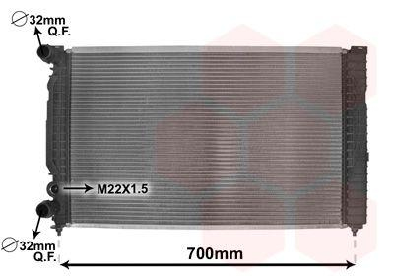 VAN WEZEL Radiator, engine cooling