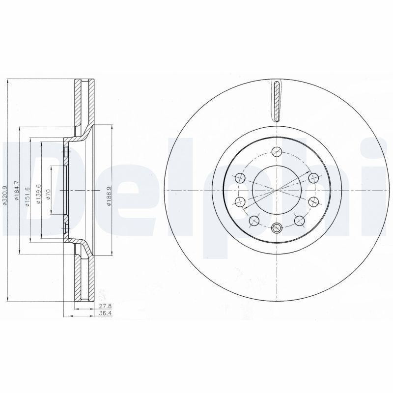 2x DELPHI Bremsscheibe