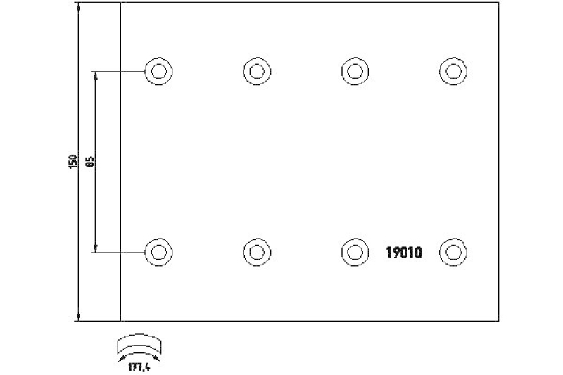 TEXTAR Brake Lining Kit, drum brake