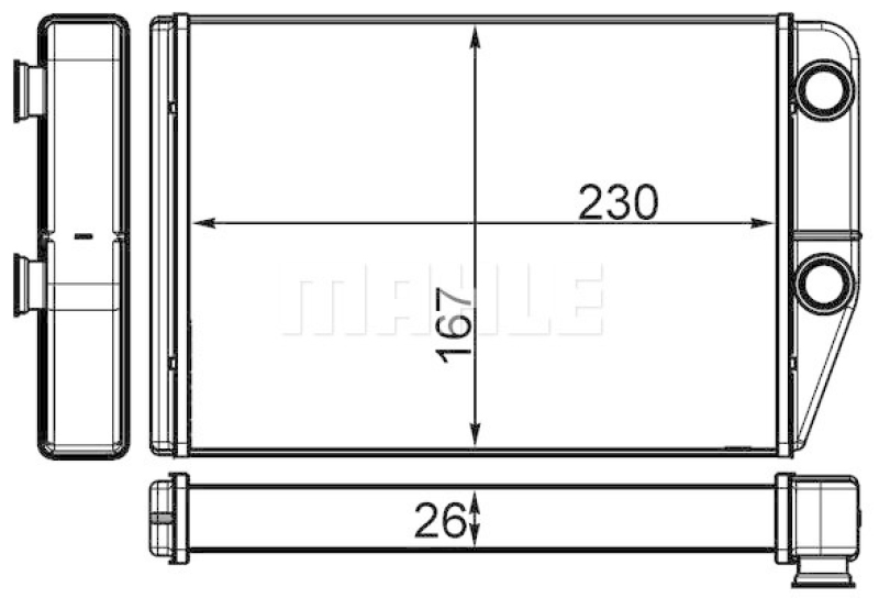MAHLE W&auml;rmetauscher, Innenraumheizung BEHR AH 225 000S