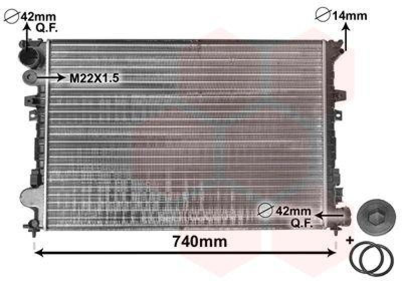 VAN WEZEL Radiator, engine cooling *** IR PLUS ***