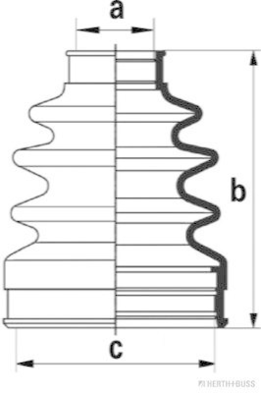 HERTH+BUSS JAKOPARTS Bellow Set, drive shaft