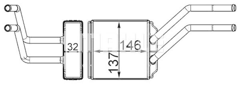 MAHLE Wärmetauscher, Innenraumheizung BEHR