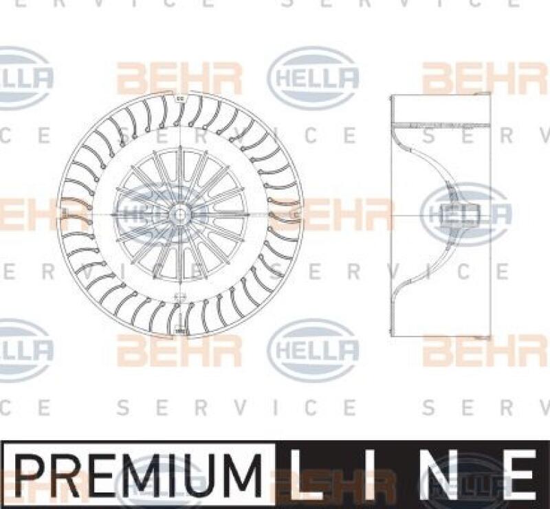 HELLA Interior Blower BEHR HELLA SERVICE *** PREMIUM LINE ***