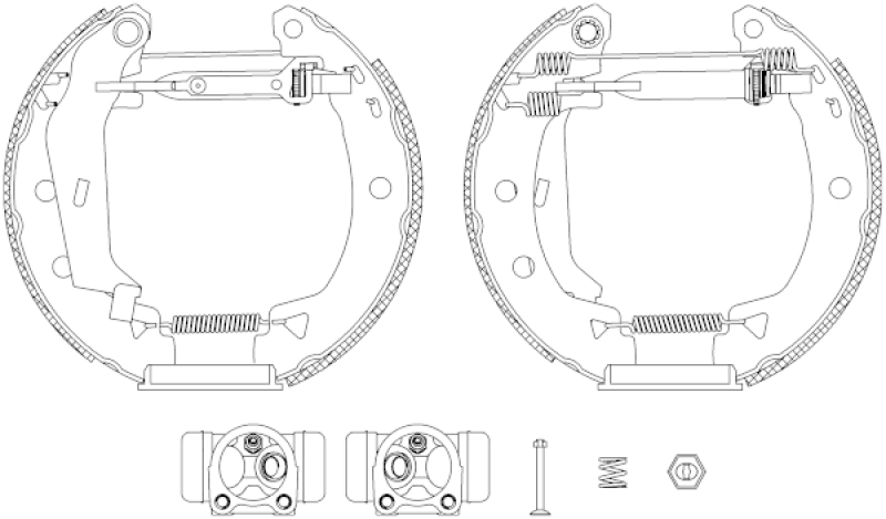 HELLA Bremsbackensatz Shoe Kit Pro