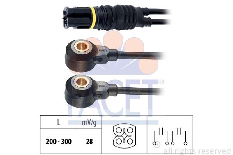 FACET Knock Sensor Made in Italy - OE Equivalent