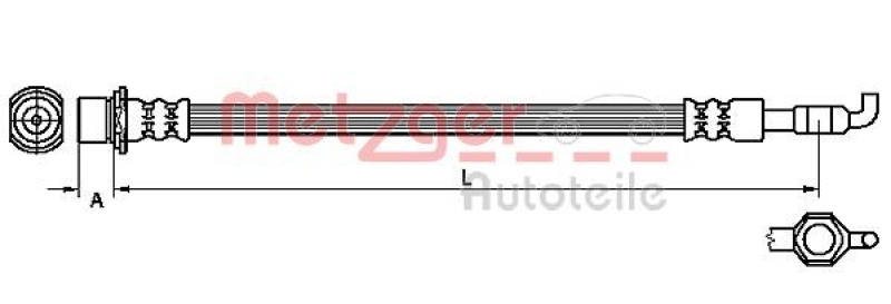 METZGER Bremsschlauch 4110971