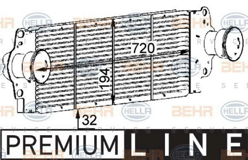 HELLA Intercooler, charger BEHR HELLA SERVICE *** PREMIUM LINE ***