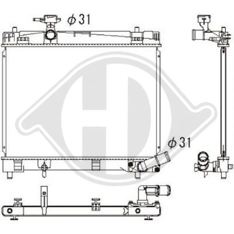 DIEDERICHS Radiator, engine cooling DIEDERICHS Climate