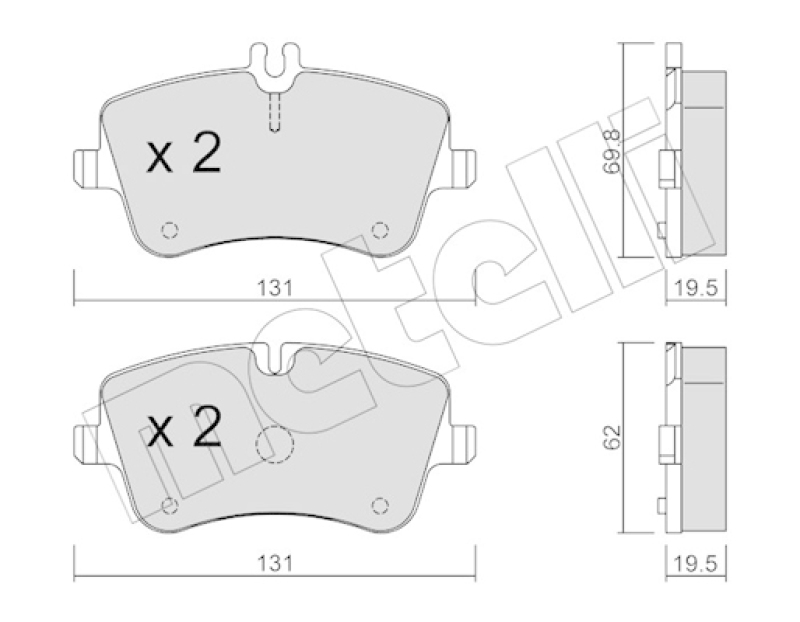 METELLI Bremsbelagsatz, Scheibenbremse