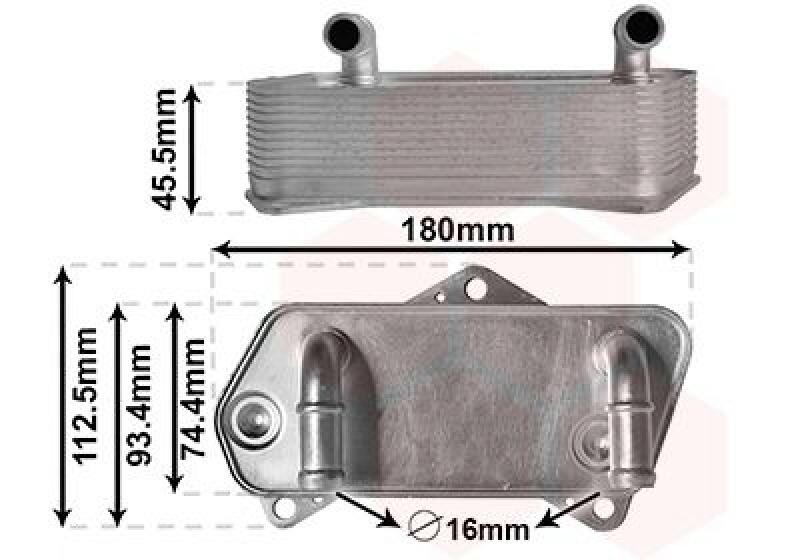 VAN WEZEL Oil Cooler, automatic transmission